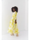 Yellow chiffon maxi dress 30890 - Online store - Boutique